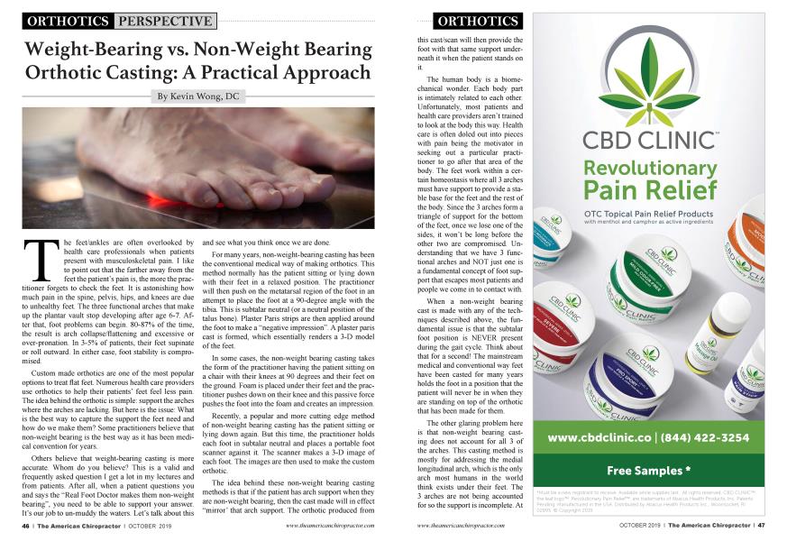 Weight-Bearing vs. Non-Weight Bearing Orthotic Casting: A Practical Approach