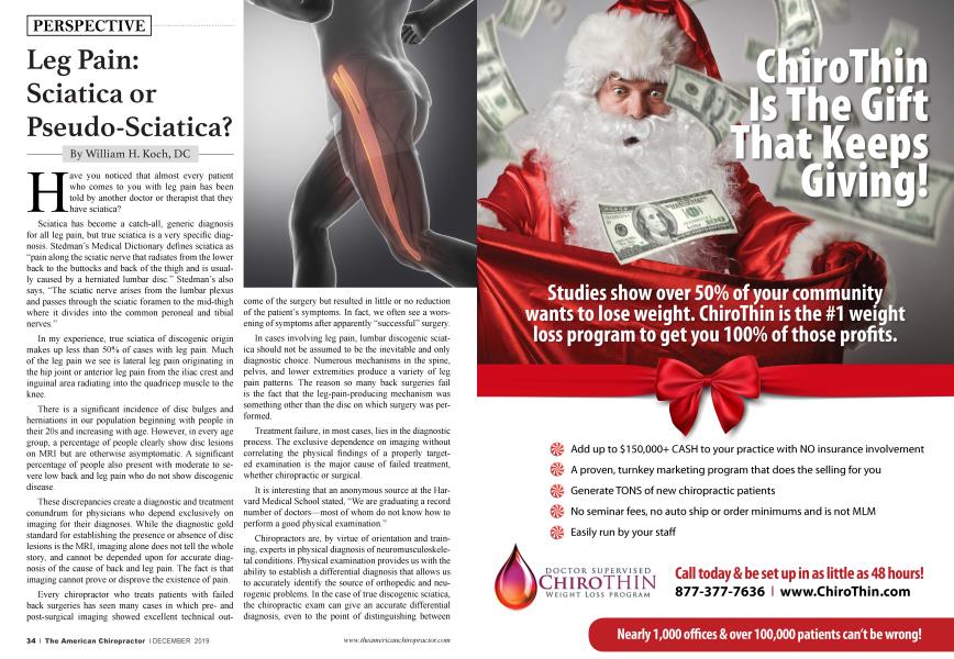 Leg Pain: Sciatica or Pseudo-Sciatica?