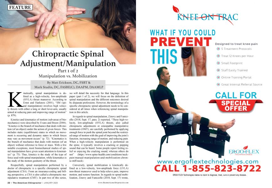Chiropractic Spinal Adjustment/Manipulation