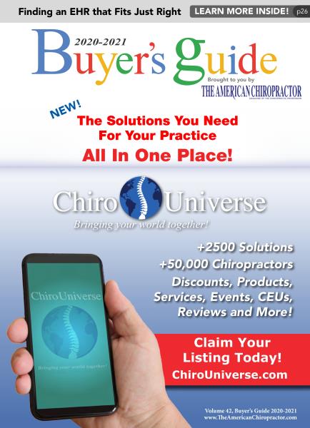 Issue: - Buyer's Guide 2020-2021 | The American Chiropractor