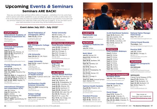 Upcoming Events & Seminars Seminars ARE BACK!