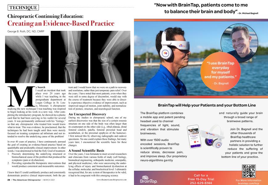 Chiropractic Continuing Education: Creating an Evidence-Based Practice