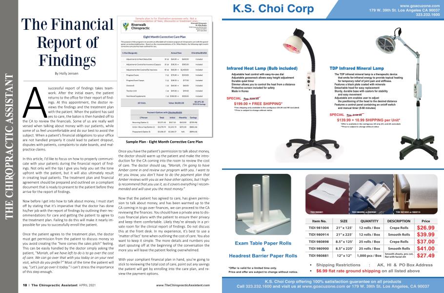 The Financial Report of Findings
