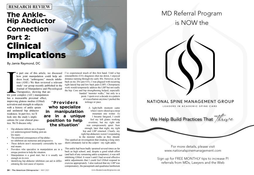 The Ankle-Hip Abductor Connection Part 2: Clinical Implications