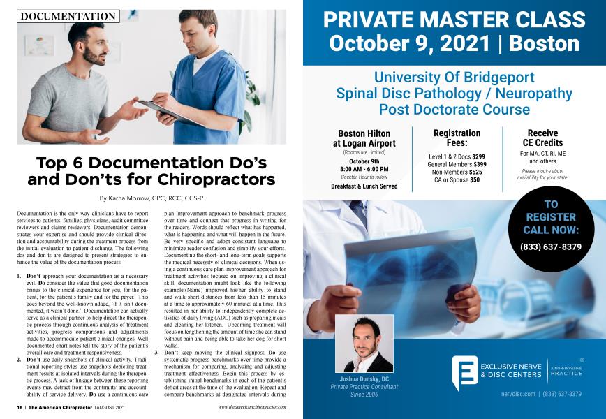Top 6 Documentation Do’s and Don’ts for Chiropractors
