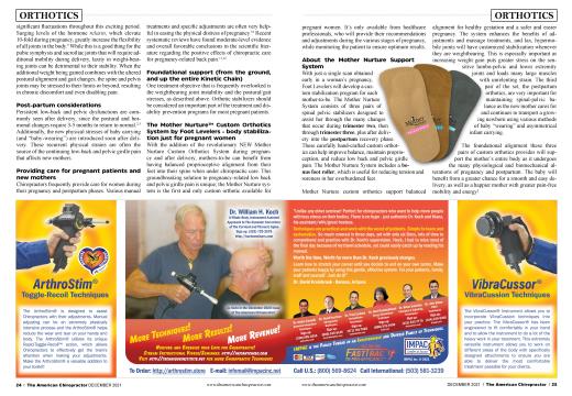 Advertisements, Page: 24 - DECEMBER 2021 | The American Chiropractor