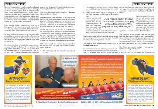 Advertisements, Page: 20 - FEBRUARY 2022 | The American Chiropractor
