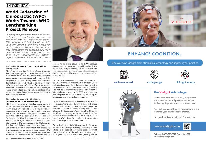World Federation of Chiropractic (WFC) Works Towards WHO Benchmarking Project Renewal
