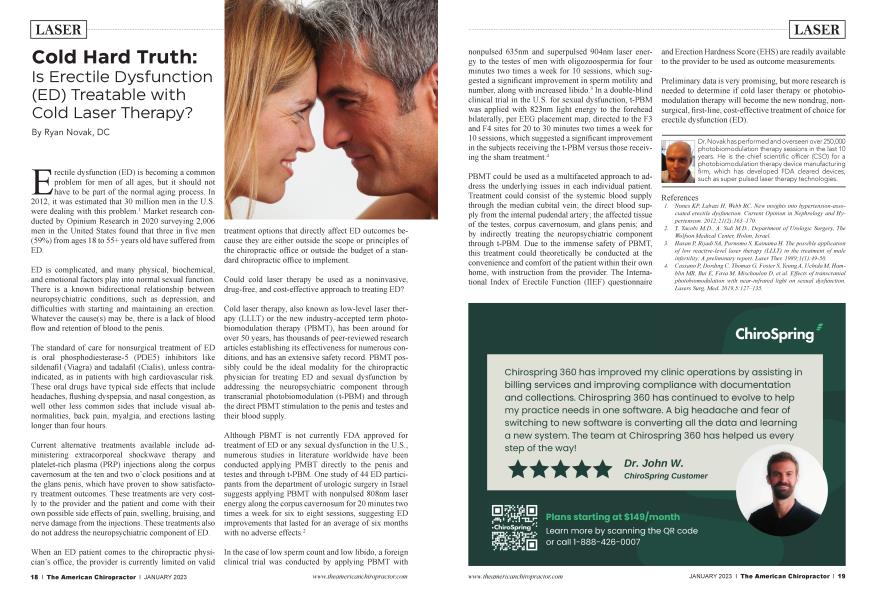 Cold Hard Truth: Is Erectile Dysfunction (ED) Treatable with Cold Laser Therapy?