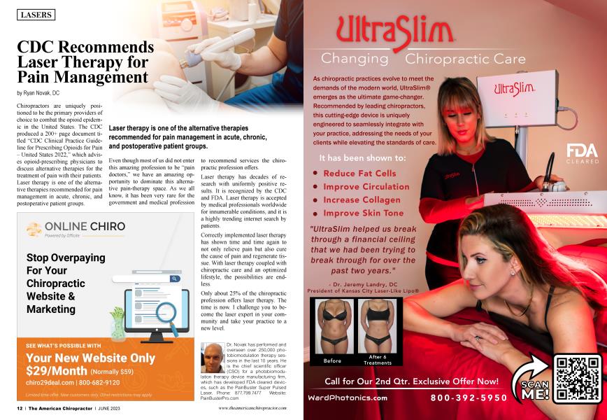 CDC Recommends Laser Therapy for Pain Management