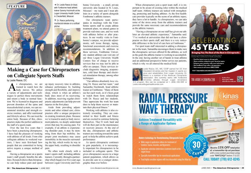 Making a Case for Chiropractors on Collegiate Sports Staffs