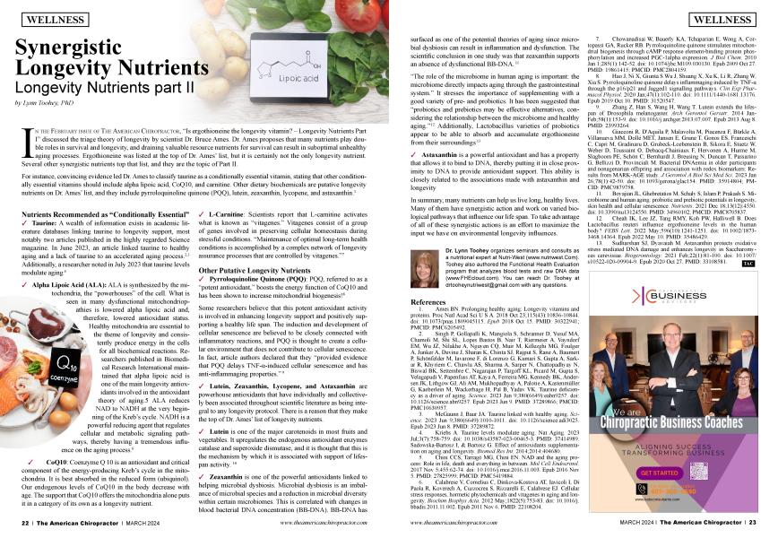 Synergistic Longevity Nutrients
