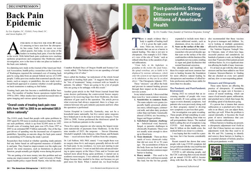 Back Pain Epidemic