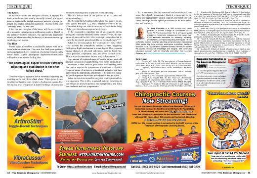 Advertisements, Page: 34 - DECEMBER 2024 | The American Chiropractor
